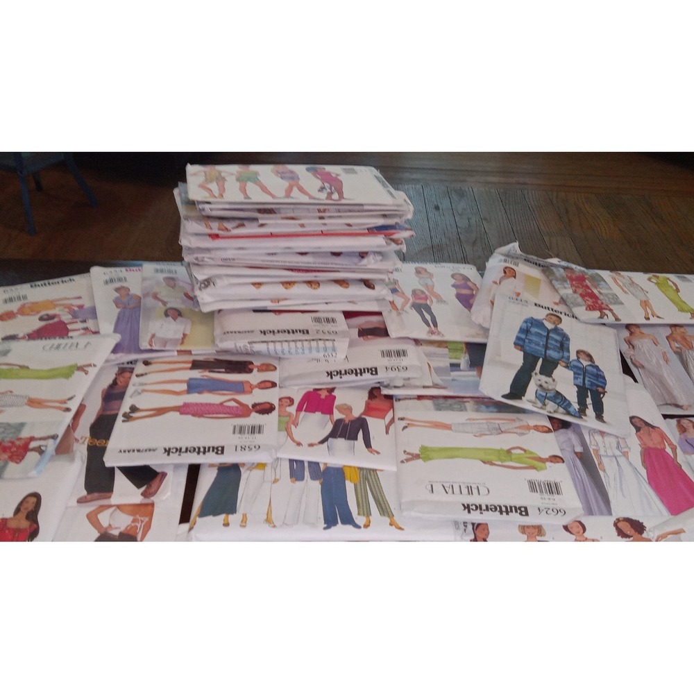 Lot of 40 Vtg Assorted Sewing Patterns Butterick 1970's 1980's 1990's
